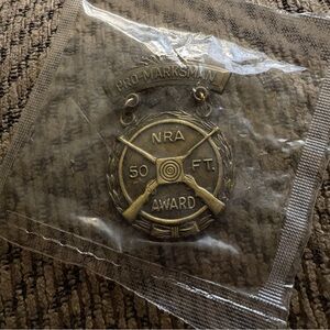 Vintage National Rifle Association 50ft Marksman Metal, in Original Packaging